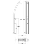 thumbnail of Sined Ella Nera Inox Doccia In Alluminio Solare Da 40 l Nero Fascia Inox