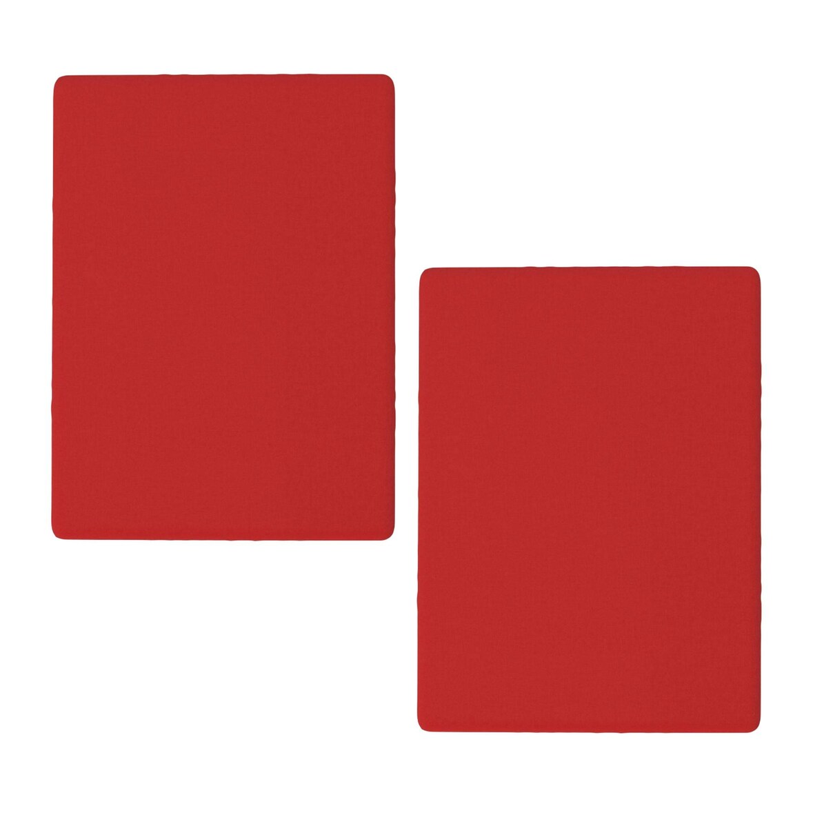 Benetton - Conjunto de 2 lençóis com elástico medindo 200x200cm + 30cm para uma cama de 2m na cor Rainbow Red.