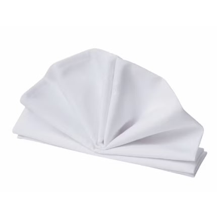 METRO PROFESSIONAL Serviette Ella, Polyester, 50 x 50 cm, weiß, 3 Stück