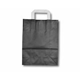 thumbnail of 250x Papiertragetaschen aus Kraftpapier 220+100x280mm schwarz