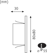 thumbnail of Paulmann LED Wandeinbauleuchte Edge Quadro  eckig 80x80mm  1,2W 50lm 230V  2700K Weiß matt 93093