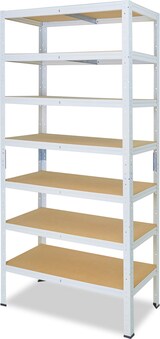 thumbnail of shelfplaza HOME 200x80x40 cm Schwerlastregal in weiß mit 7 Böden und 125 kg Traglast pro Boden