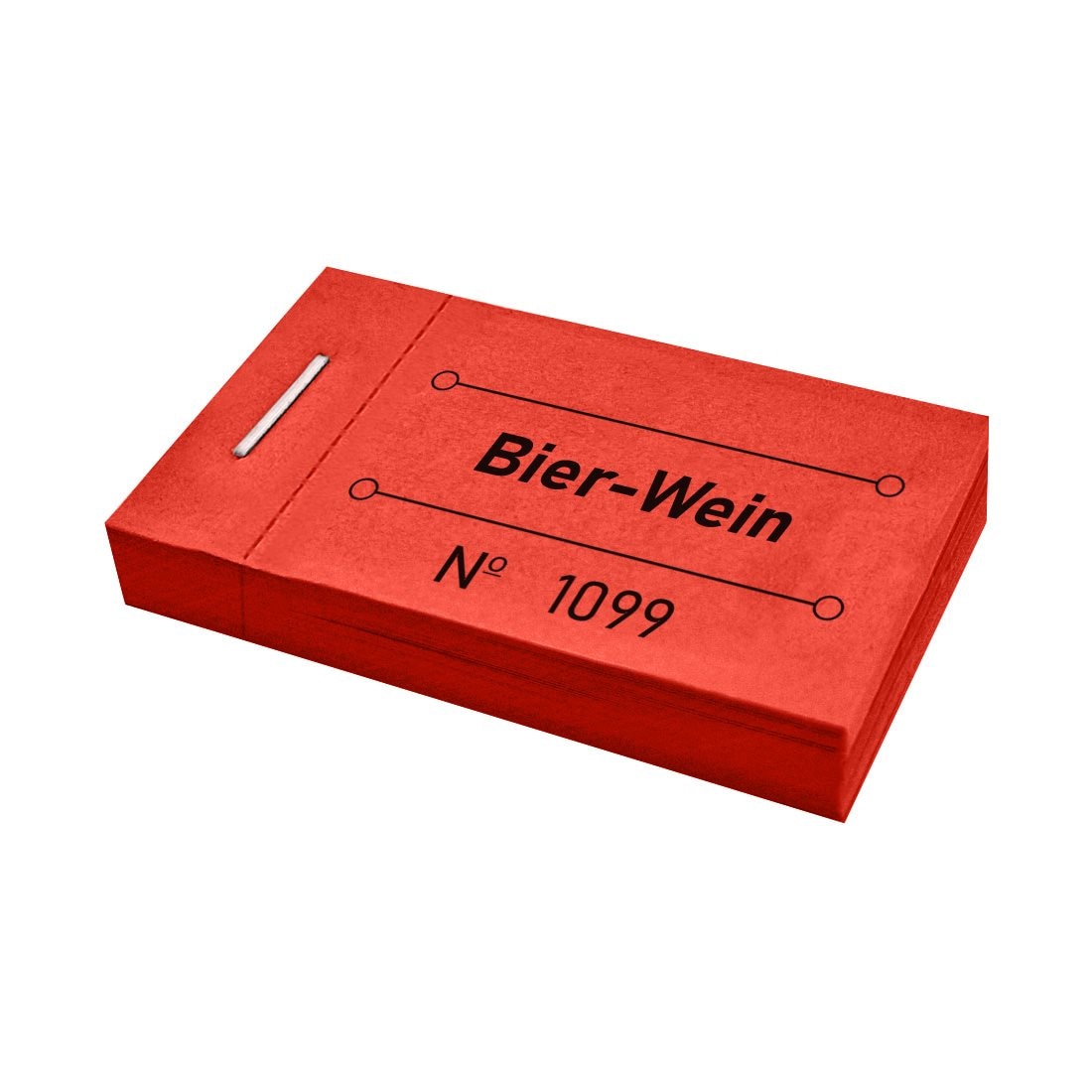 CombiCraft Wertmarken Block 'Bier-Wein' Rot - 5 Blöcke mit 50 Wertmarken pro Block