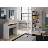 thumbnail of Libreria Santa Cruz Design Scaffale Mensola Moderna Mobile Per Libri Con Ripiani Per Soggiorno Salotto 180 x 90 x 25 cm Bianco e Grigio Cemento