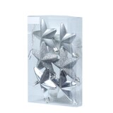 thumbnail of Christbaumschmuck Weihnachtsbaumschmuck Sterne bruchfest silber 6St.