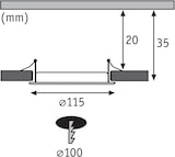thumbnail of Paulmann LED Einbaupanel IP44 rund 115mm6W 390lm 4000K Chrom matt92070