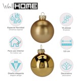 thumbnail of WellHome - Juego de 16 Bolas de Navidad color Dorado Ø3,5cm - Brillantes y mate