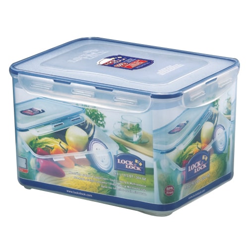 Lock & Lock HPL838 Lebensmittelaufbewahrungsbehälter Rechteckig Box 9 l Blau, Transparent