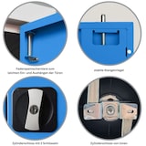 thumbnail of PROREGAL Stahlschrank BEE mit 6 verzinkten Fachböden | HxBxT 195x120x60cm | Grau-Hellblau | Werkstattschrank Werkzeugschrank Aktenschrank