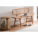 thumbnail of SIT Möbel Bank groot | Zitting en rugleuning rotan | Onderstel teakhout natuurlijke kleur | B 141 x D 50 x H 81 cm | 05359-01 |Serie RATTAN