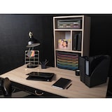 thumbnail of EXACOMPTA Cassettiera Toolbox Mini 319914D, 4 cassetti, box PS monoblocco in orizzontale, (PxlxAlt) 27x35,5x13,5 cm, gamma Black Office, nero/ass.