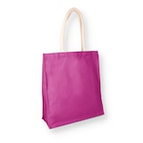 thumbnail of Nette 10 Baumwolltragetaschen magenta lange Henkel 360+150x410mm