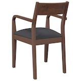 thumbnail of Chaises à manger coussins 2 pcs marron bois massif caoutchouc Modèle Quartz Élite