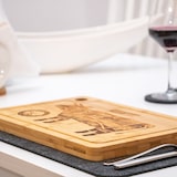 thumbnail of 2 cm Dik: 2x Houten Snijplank met Sapgoot - 33x23 Massief Bamboe Keukenplank Trancheerplank Hout