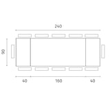 thumbnail of Bridge - Uitschuifbare tafel (160/240 x 90 cm) in zwart eiken fineer