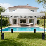 thumbnail of Gazebo Professionale 3x4.5 M Richiudibile Automatico In Acciaio E Telo Oxford 1200D PVC Impermeabile Anti UV Struttura a Fisarmonica con Sacche Bianco