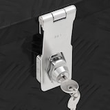 thumbnail of DELUKE® Aluminiumbox mit Deckel - Abschließbar Alubox Deichselbox Alu Anhängerbox Werkzeugkiste Metall Transportbox Metallkiste, 60x23,5x23cm Schwarz