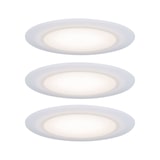 thumbnail of Paulmann Premium Spot encastré LED Suon Kit de base  IP44 rond 90mm   3x5W 3x450lm 230V gradable 2700K Satiné#Blanc 99940