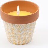 thumbnail of Duftkerze Citronella in Tontopf Terrakotta gelb