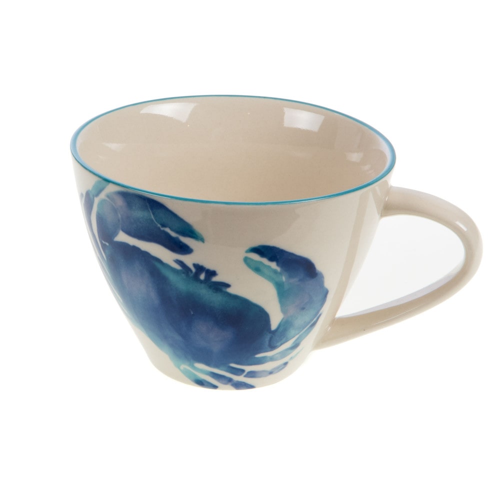 Tasse à thé Marina -  Blanc Rond Grès Amadeus 15.00x11.50 cm