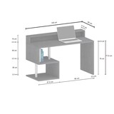 thumbnail of Web Furniture Scrivania ESSE Bianco Lucido  140cm con sopralzo