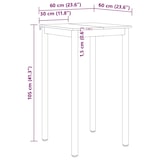 thumbnail of Table de bar Blanc 60 x 60 x 105 cm Bois de pin massif Modèle Titan Jardin Plus
