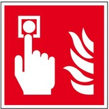 thumbnail of Aufkleber I Brandschutzschild Brandmelder, Folie, selbstklebend, 200x200mm, ASR A1.3, DIN EN ISO 7010 F005