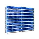 thumbnail of PROREGAL Fachbodenregal MAXIMUS mit 352x Sichtlagerboxen à 2L Fachlast 114kg Komplettregal HxBxT 200x250x30cm 8 Ebenen Lichtblau/Lichtgrau