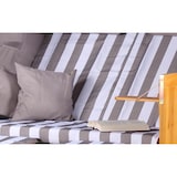 thumbnail of Strandkorb - bene living - Ostsee - weiß/grau - PE schwarz