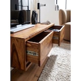 thumbnail of Massivholz Wand-Lowboard, Hochwertiges TV-Board aus Sheeshamholz, Modernes Design, 2 Schubladen. 108x34x25 cm | Kadima Design