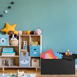 thumbnail of Relaxdays Sitzbank, Stauraum, Kunstleder, faltbar, gepolstert, Flur, Schlafzimmer, HBT 37,5 x 76,5 x 38,5 cm, dunkelgrau