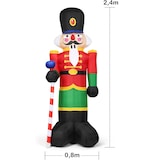 thumbnail of COSTWAY 240 cm aufblasbarer Nussknacker-Soldat, Weihnachtsmann-Soldat mit 3 LED-Lichtern, Weihnachtsdekoration für den Innen- und Außenbereich
