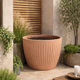 thumbnail of WellHome - Blumentopf aus rotationsgeformtem Kunststoff 105L Ø60x58cm in farbe Terrakotta - Latia Round MIDL