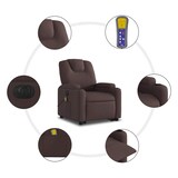 thumbnail of vidaXL Elektrischer Massagesessel mit Aufstehhilfe Dunkelbraun Stoff