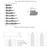 thumbnail of Schubladensystem Weiß Unterflurführungen Soft Close Schubkasten-Set 450mm 168mm