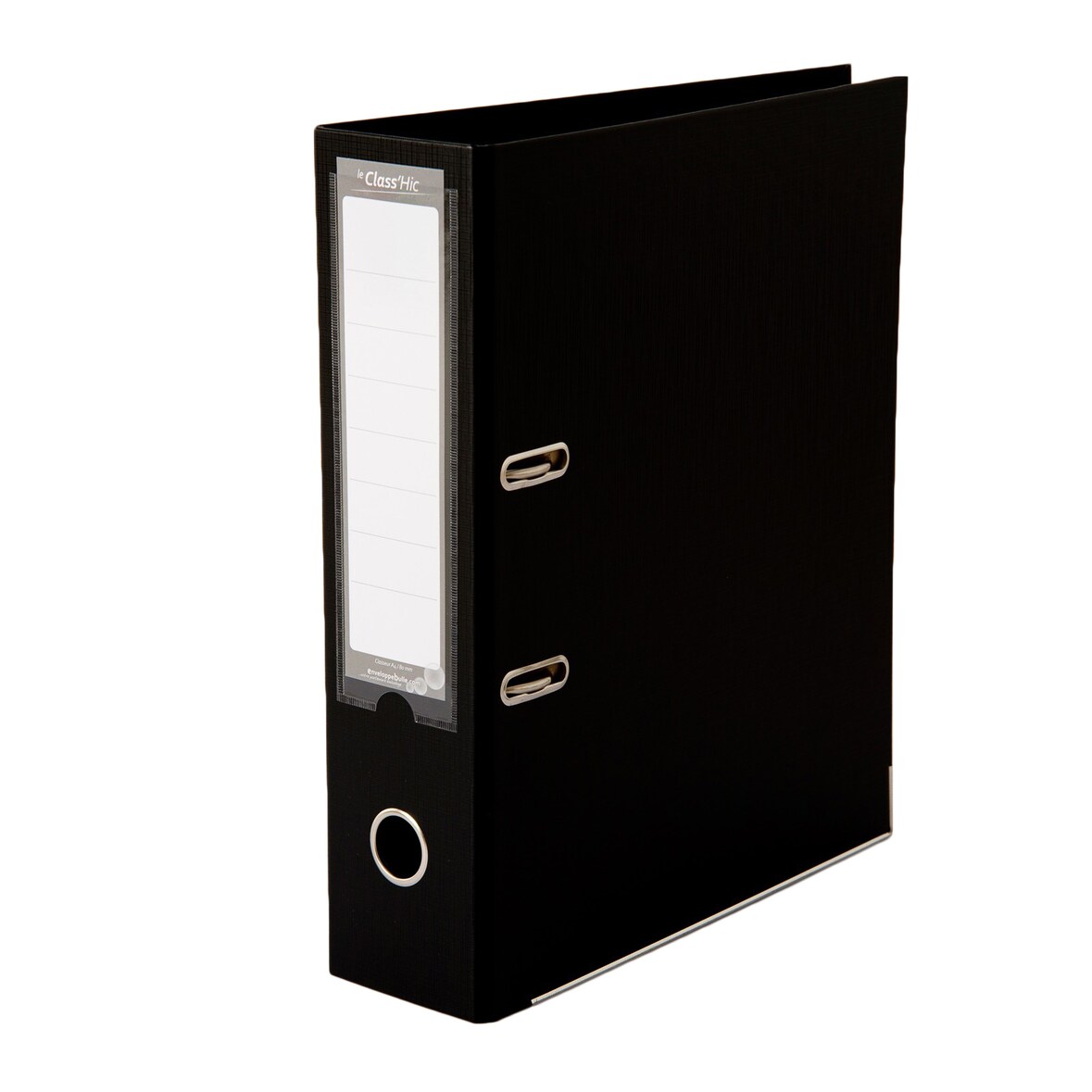 Lot de 5 Classeurs A4 Class'Hic NOIR haut de gamme - dos 8 cm - marque enveloppebulle