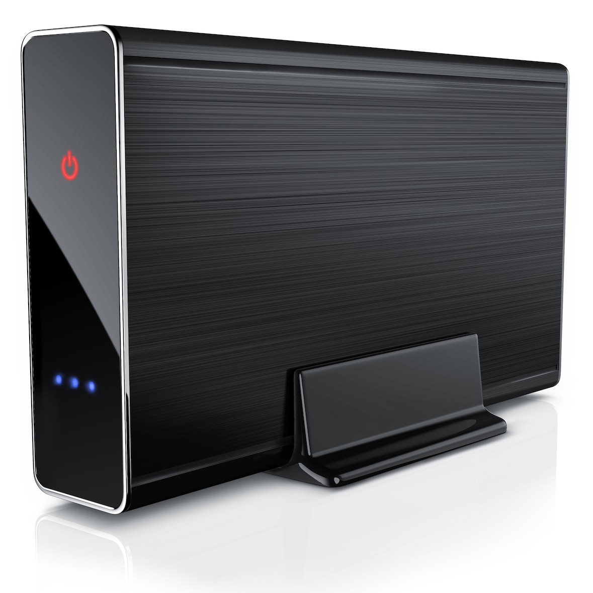 Aplic USB 3.0 Festplattengehäuse 3,5 Zoll extern - gebürstetes Aluminium - für SSD und HDD - SATA - UASP - Super Speed 5 Gbit s - Plug and Play