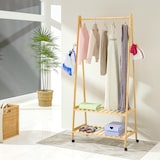 thumbnail of CASARIA® Kleiderständer mit Rollen und Ablagen Holz