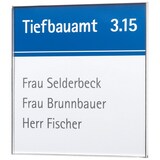 thumbnail of Rio Türschild 150 | 150x150mm | Edelstahl | Türschild Büro | Büroschild | inkl. entspiegelter Abdeckung
