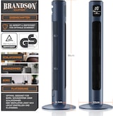 thumbnail of Brandson - Turmventilator mit Fernbedienung - Oszillation 60° - Standventilator - mobiler Lüfter - Tower Fan - 96 cm - 45W - Ventilator