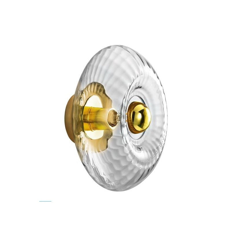 Applique murale en verre GRACE - Diamant et Dorée