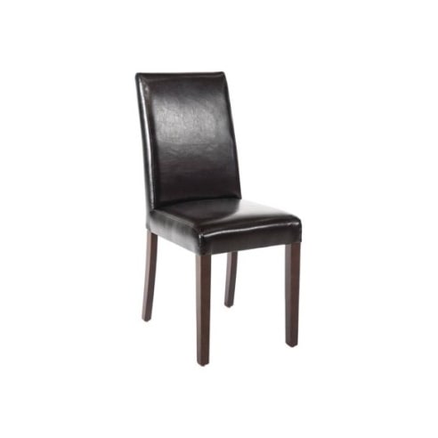 Chaises simili cuir rembourrées intérieur - Lot de  2 | Bolero-couleur Noir