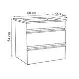 thumbnail of VCM Badmöbel Waschtisch Silora Anthrazit H. 125 x B. 60 x T. 46 cm
