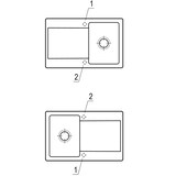 thumbnail of Villeroy&Boch Spülbecken, Küchenspüle Siluet 45 Crema 800x510mm, Unterschrankbreite 45cm
