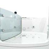 thumbnail of Whirlpool Pool Badewanne Eckwanne Wanne W70-TH-SC 150x150cm mit Tür Walk-in-Pool aktive Schlauch-Reinigung