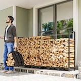 thumbnail of Outsunny Legnaia 0.8m³ in Metallo con Telo Impermeabile 235x31x116 cm