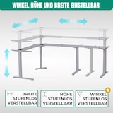 thumbnail of Albatros LIFT L7S Gestell für Eckschreibtisch Höhenverstellbar Elektrisch silber - Winkelschreibtisch Memoryfunktion, Kindersicherung