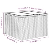 thumbnail of vidaXL Gartentisch mit Glasplatte Braun 55x55x37 cm Poly Rattan
