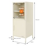 thumbnail of ML-Design Aktenschrank aus Stahl, Creme, 40×101,5×40 cm, Büroschrank mit 2 Türen und verstellbaren Böden