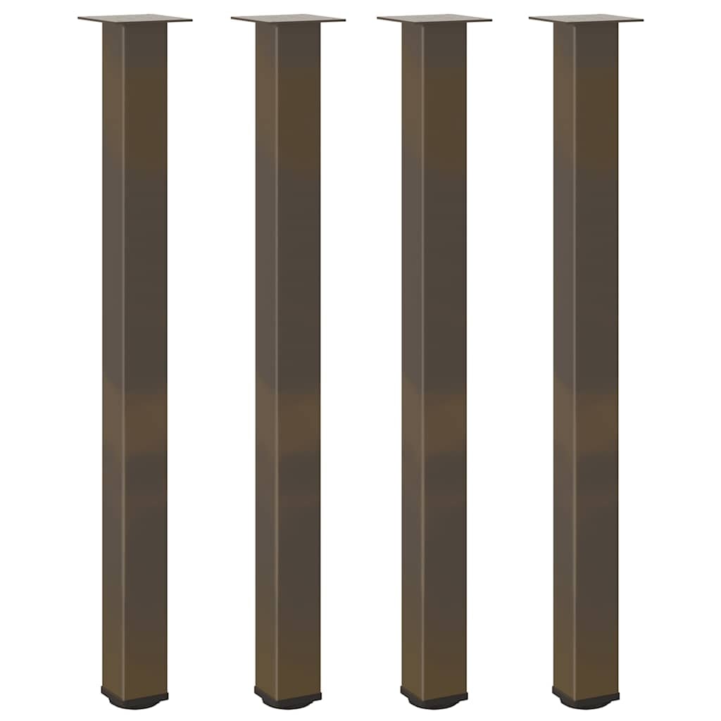 Helloshop26 - Juego de 4 patas para mesa de bar con pies regulables 110-112 cm diseño moderno en acero natural 02_0056780